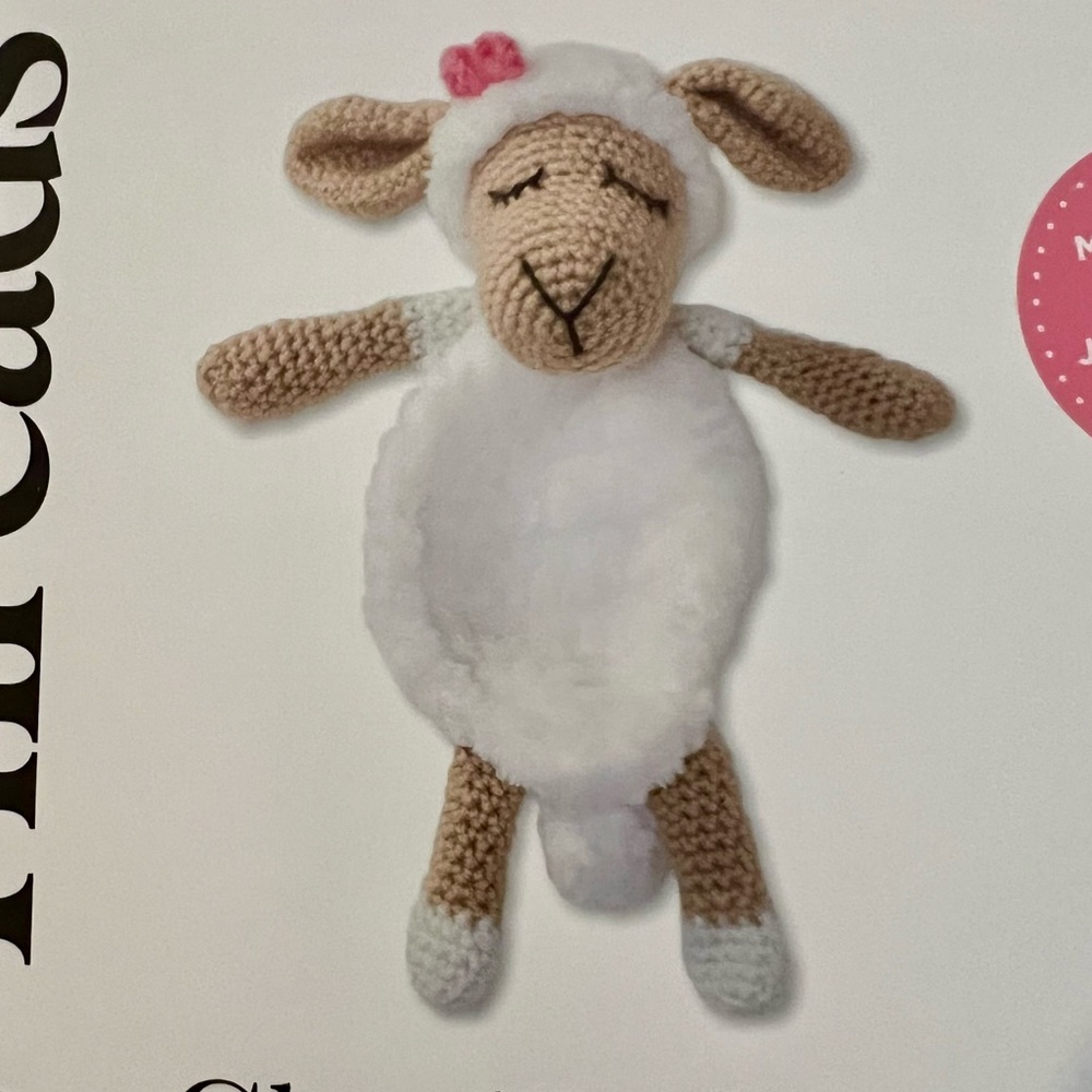 Loops & Threads Chenille Crochet Kit to make Lilly the Lamb